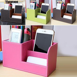 ‴ Faux Leather Desktop Organizer กล่องเก็บเครื่องเขียนกล่องใส่ดินสอ