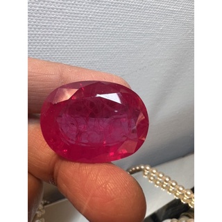 Synthetic Pink Ruby 62 carats 20x28mm 1 pieces