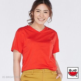 แตงโม (SUIKA) - เสื้อแตงโม ORIGINAL T-SHIRTS คอวี คอกลม สี 05.BRIGHT RED