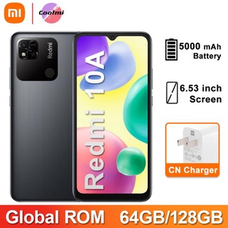 สมาร์ทโฟน Xiaomi Redmi 10A 64GB 128GB 10 A Octa Core หน้าจอขนาดใหญ่ 6.53 นิ้ว แบตเตอรี่ 5000mAh กล้อง 13MP รุ่น CN