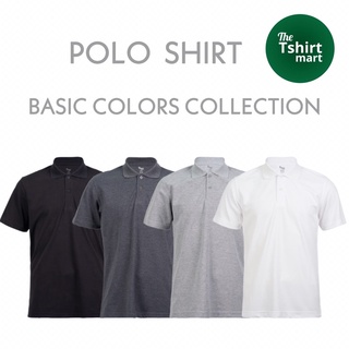 เสื้อโปโล Tshirtmart สีพื้น 4 สี ผ้าฝ้ายผสม คุณภาพดี ทรง regular fit - POLO