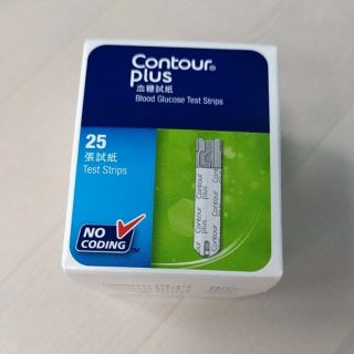 แผ่นตรวจน้ำตาล contour plus กล่องละ 25แผ่น หมดอายุ5/24