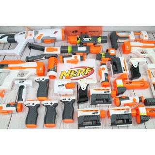 ของแต่งปืนnerf มือสอง ของแท้ ปืนของเล่น พานท้าย กล้องเล็ง ปากกระบอก ที่จับ stock scope grip barrel ของแท้ สภาพดี