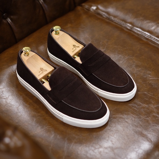 British Sneaker Leather Suede (Brown)