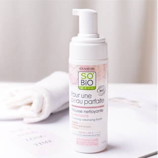 SOBIO etic | Peau Parfait Clarifying Cleansing Foam 150ml.(โฟมล้างหน้าฟองนุ่ม ชำระล้างเครื่องสำอาง ให้ความกระจ่างใส)