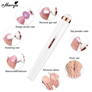 Monja เครื่องขัดเล็บปลอมไฟฟ้า 36W USB แบบพกพา สําหรับขัดหนังกําพร้า เล็บเท้า