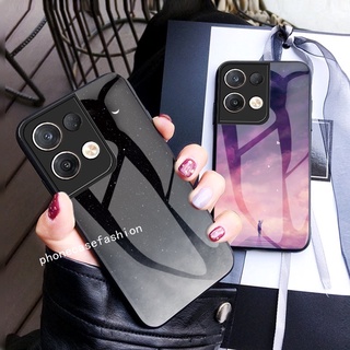 เคสมือถือ แบบแข็ง กระจกนิรภัย แฟชั่น สําหรับ Oppo Reno 8 Pro 8 Z 8Z Reno8 5G 4G reno8Pro