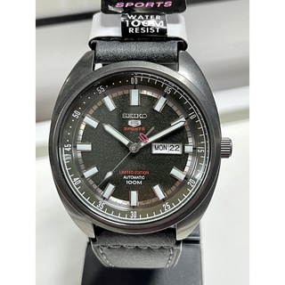 SEIKO SPORTS 5 Limited Edition Automatic สีดำ สายหนัง SRPB73K1