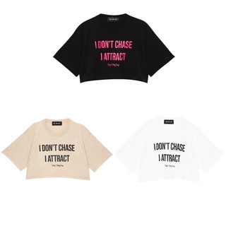 DXMN VERY VERY SEXY "i dont chase i attract" Oversized Crop Tee