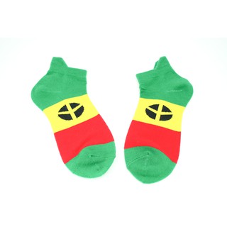 สินค้าราสต้า Low-cut Socks Peace and Love All Sizes ถุงเท้า PEACE &amp; LOVE สีเขียว เหลือง แดง