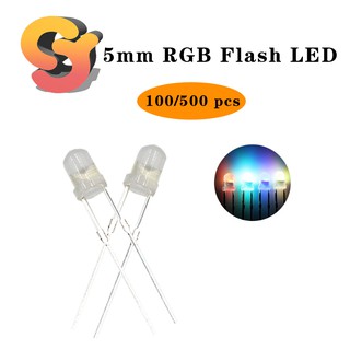 [พร้อมส่ง] ไดโอดเปล่งแสง LED 5 มม. F5 ขายาว 100 ชิ้น 500 ชิ้น