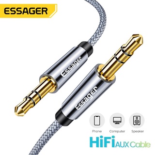 Essager สายสัญญาณเสียง โลหะผสมอลูมิเนียม 3.5 มม. ถึง 3.5 มม.…
