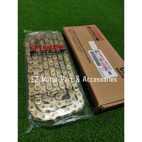 428 H Oring Gold Chain Yamaha Heavy Duty 132L Swing Arm + 2 Inchi Rantai Emas 428H Oring