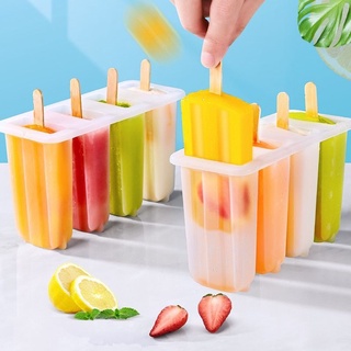 🥝🧊🍓ไอติมผลไม้🍑🧊🍋แม่พิมพ์ไอติม4ช่อง ไอศครีมกล่องแม่พิมพ์ ไอศครีมทำน้ำแข็ง วัสดุที่ปลอดภัย