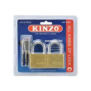 KINZO กุญแจทองแบบแขวนคินโซ่ K740-40/2