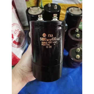 Capacitor 5600uF 450 Vdc  ตัวเก็บประจุ ขนาดสูง13x7.5CM. Hitachi คาปาซิเตอร์ 5600UF 450Vdc พร้อมส่ง