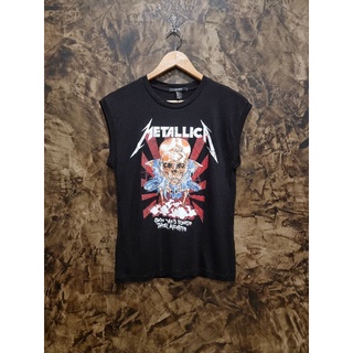 Forever21 เสื้อยืด ผ้าบาง ลายสกรีนวง Metallica