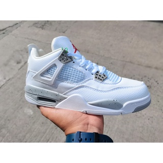 Jordan 4 "White Oreo" ผู้ชาย / ผู้หญิง / เด็ก สีขาว / เทา