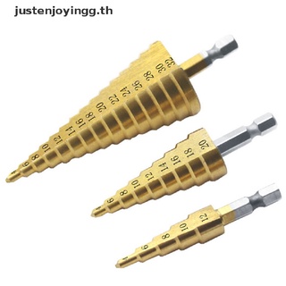 【justenjoyingg.th】  Large HSS Steel Step Cone Drill Titanium Bit Set Hole Cutter 4-12/20/32mm .