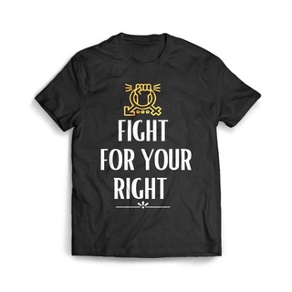 เสื้อผ้าผชเสื้อยืด พิมพ์ลาย Fight For Your RightS-5XL