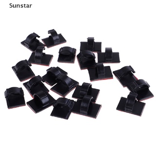 [Sunstar] 20pcs self-adhesive wire tie cable clamp clip holder for car dash camera Hot Sell