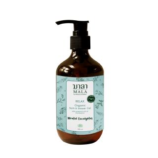 Mala เจลอาบน้ำธรรมชาติ เมนทอลยูคาลิปตัส Organic Shower Gel Mental Menthol Eucalyptus (300ml)