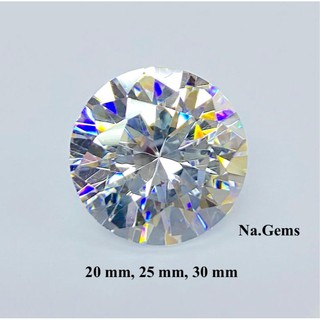 CZ เพชรรัสเซีย สีขาว￼￼ (20mm,25mm,30mm). White Cubic Zirconia (CZ) (20mm,25mm,30mm). Please look at the description.