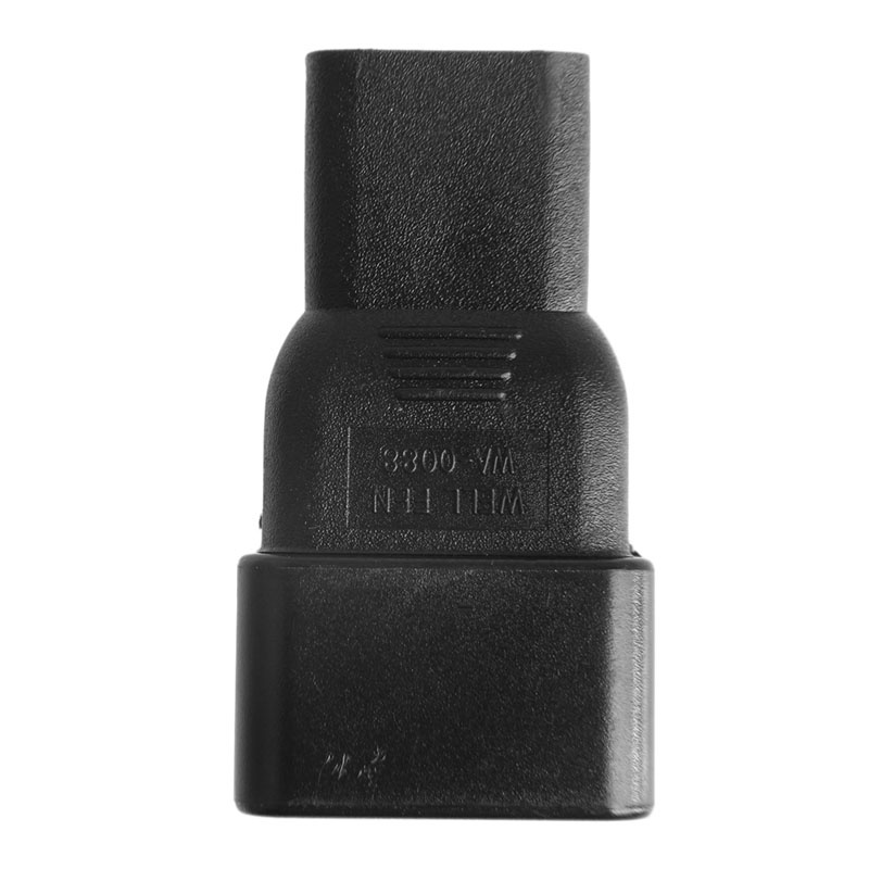 Fir IEC 320 C13 ถึง C20 อะแดปเตอร์ C13 ถึง C20 AC Plug Converter Adaptor IEC ปลั๊กอะแดปเตอร์แปลงสีดํ