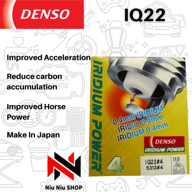 Denso Nissan Silvia Skyline gtr RB20 DET / RB25 DET / RB26 DET หัวเทียนอิริเดียม IQ22