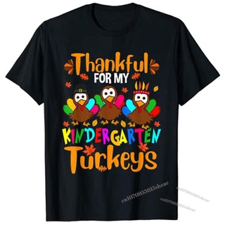 [COD]เสื้อยืด พิมพ์ลาย Thankful For My Kindergarten Turkeys Thankgiving สําหรับเด็กอนุบาลS-5XL