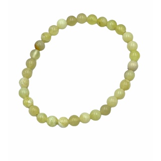 yellow jade bracelet 6mm กำไลหยกเหลือง