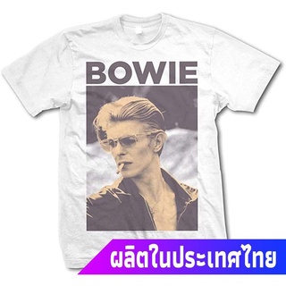 Tee ผู้ชายและผู้หญิง David Bowie Smoking T-Shirt sale รุ่นคู่