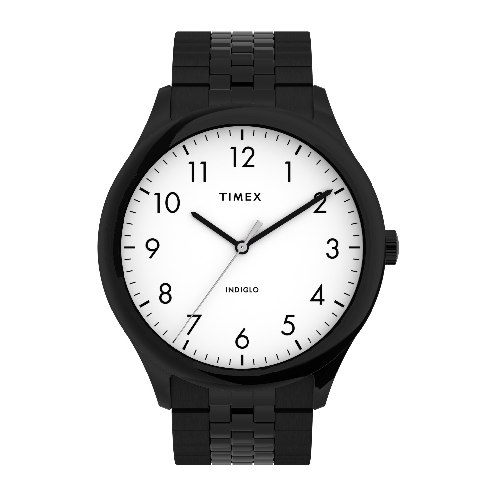 Timex TW2U39800 Modern Easy Reader นาฬิกาข้อมือผู้ชาย สายสแตนเลส หน้าปัด 40 มม.