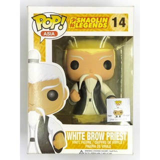 Funko Pop Asia Shaolin Legends - White Brow Priest #14 (กล่องมีตำหนินิดหน่อย + ผมจะมีสีออกเหลืองนิดหน่อยเพราะความเก่า)