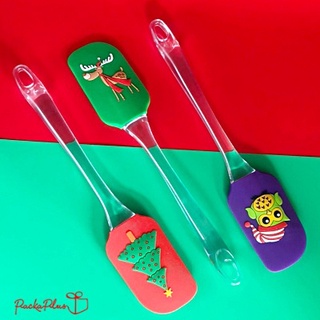 ไม้พายซิลิโคน Silicone Spatula Xmas 3 ลาย ไม้พายทำอาหาร เบเกอรี่ คัพเค้ก ขนมเค้ก ทนความร้อน สีสดใส ลายคริสต์มาส