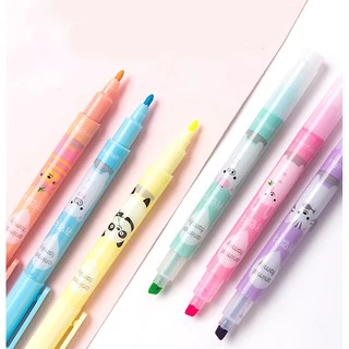 🖌ปากกาเน้นข้อความ ปากกาไฮไลท์ แห้งเร็ว(🎲สุ่มสี)เครื่องเขียน เน้นข้อความ ราคาส่ง