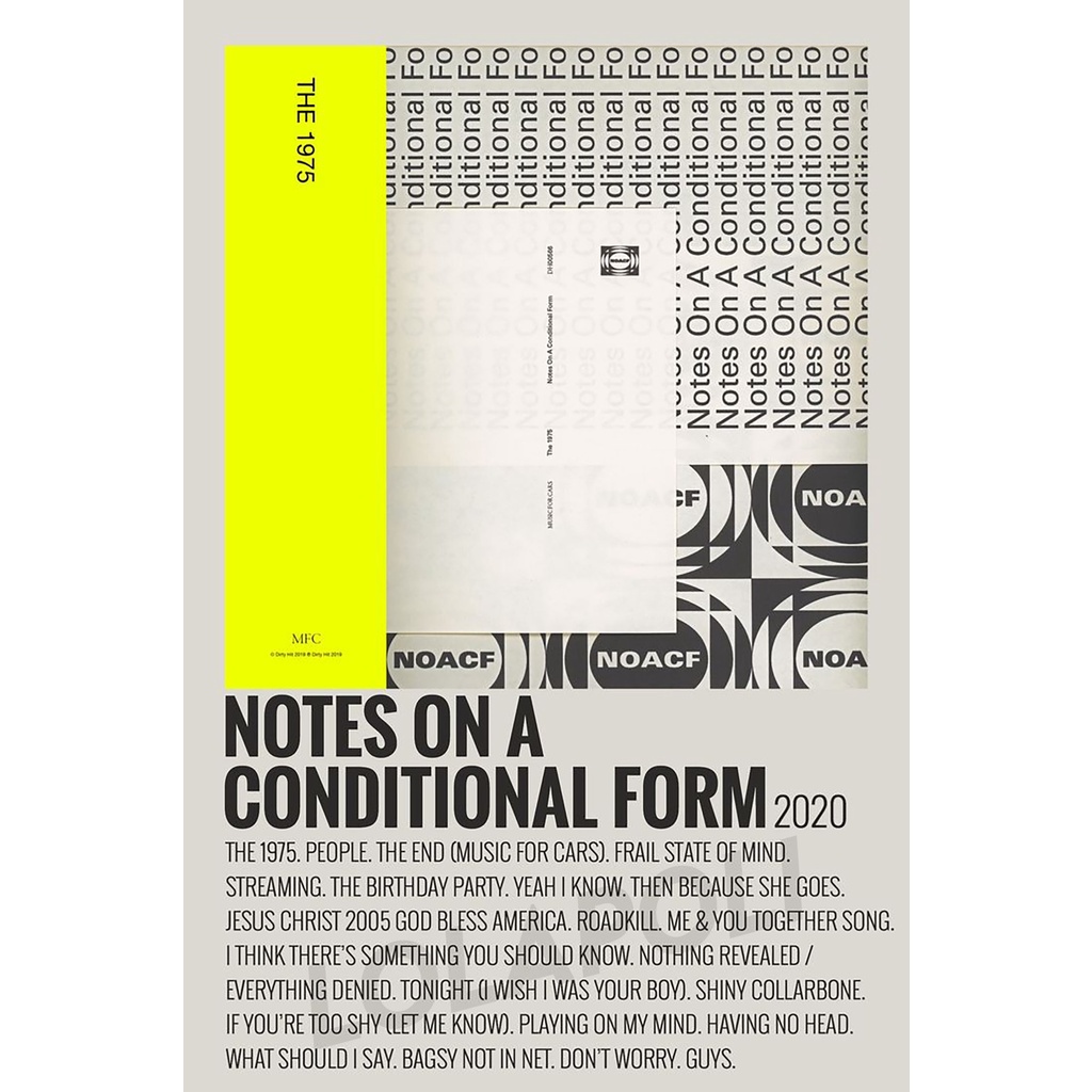 ปกโปสเตอร์ อัลบั้ม Notes บน A Conditional Form - The 1975