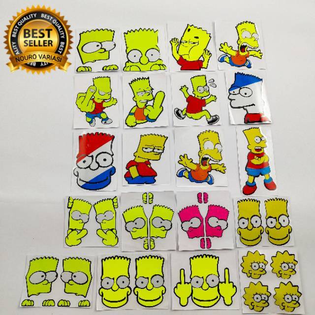 SIMSON SIMPSONS CARTOON CHARACTER สติ๊กเกอร์ตัด หมวกกันน็อค THAILAND THAILOOK MOTHAI QUALITY