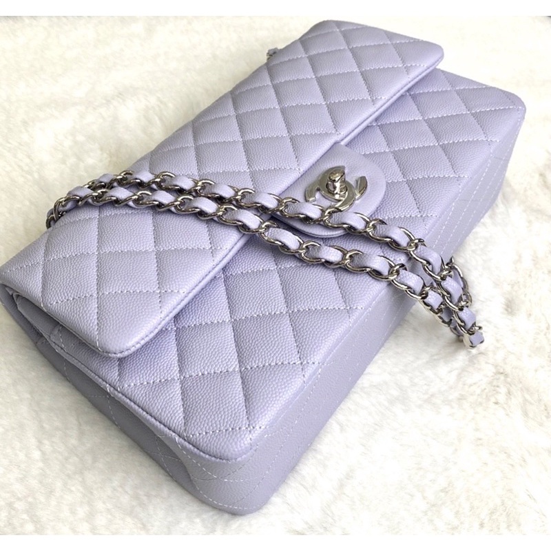 Chanel Classic 10 in violet (21k) shw (ชิป)