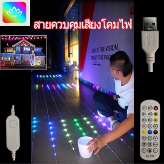 สายไฟ Led RGB รูปหลายเหลี่ยม ควบคุมด้วยเสียง น้ําหนักเบา กันน้ํา ชาร์จ USB สําหรับตกแต่งโทรศัพท์มือถือ APP เพลง จังหวะ คริสต์มาส ปีใหม่ วันหยุด บรรยากาศ