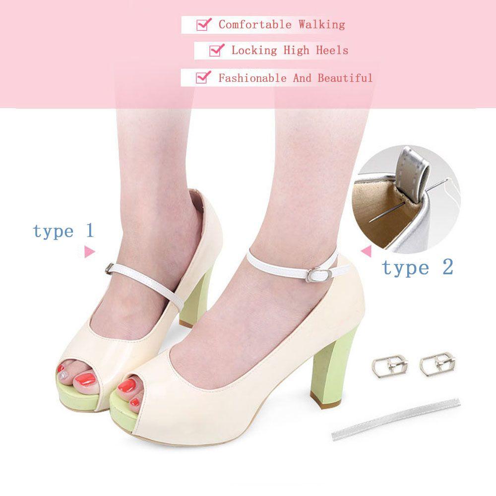 สายคล้องข้อมือแบบคล้องคอกลางเท้าสำหรับรองเท้าส้นสูง PU หนัง สามารถปรับได้ ราคา ถูกที่สุด ดีลบีเคเค แกลเลอรีภาพที่ 2