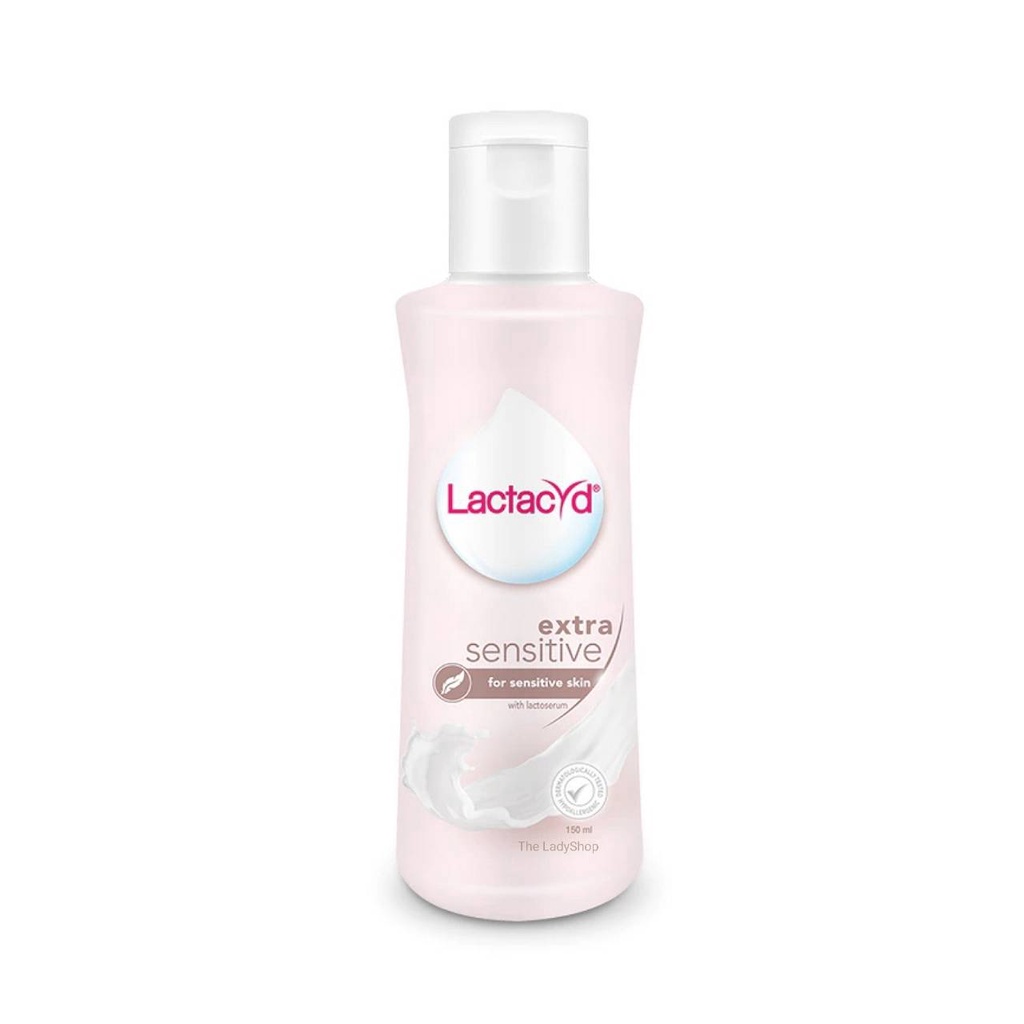 (โฉมใหม่) LACTACYD Feminine Extra Sensitive แลคตาซิด เอ็กซ์ตร้า เซนซิทีฟ 150 มล. (สีมุก)