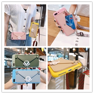 SAMSUNG เคสโทรศัพท์มือถือการ์ตูน Note5 Note8 A50/A50S Note9 Note10 Note10plus A51 A71 Note10lite A81 M60S S10lite2020 A91 M80S Cartoon wrist rope card case phone case