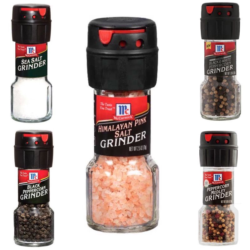 KETO/CLEAN เกลือ และ พริกไทย บรรจุขวดบด ตรา แมคคอร์มิค Salt & Pepper Grinder By McCormick 🇺🇸