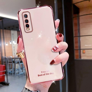 เคสซิลิโคนนิ่ม หรูหรา สําหรับ VIVO Y20 Y12S Y20S V21 Y31 V20 Pro SE V19 Y50 Y30 V15 S1 Pro Y11 Y12 Y15 Y17 Y19 Y95 Y91 Y91i