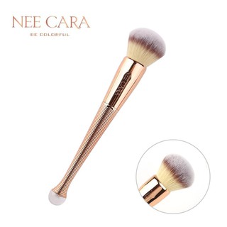 Nee Cara แปรงแต่งหน้าด้ามทอง ขนนุ่ม ฟู หัวพุ่มขนาดกลาง สำหรับช่วยลงแป้งพัฟ แป้งฝุ่น Mineral Powder Brush (N874)
