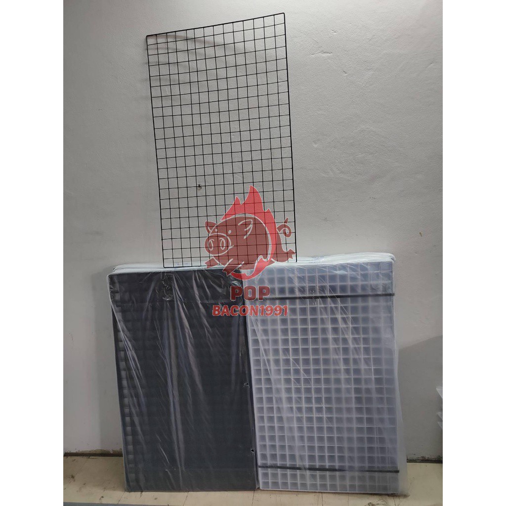 🧺ตะแกรง แขวนสินค้า ตะแกรงเหล็กชุบ ตะแกรงขายของ แผงเหล็ก🐈🐕ตะแกรงกรงหมาแมว ขนาด 60x100 pb99 - รูปที่ 3
