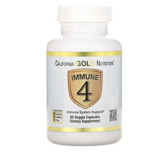 California Gold Nutrition Immune 4 Immune System Support 60 Veggie Capsules