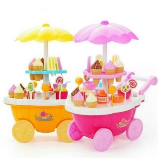 รถขายไอศกรีม Sweet Shop Luxury Candy Cart 39 ชิ้น มีเสียง มีไฟ(148,354)