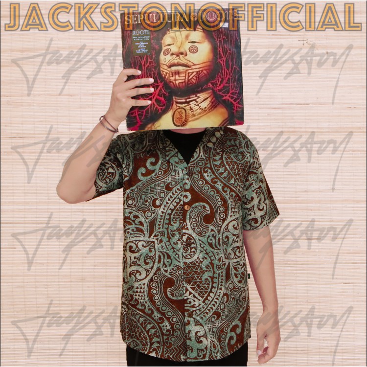 Tanya Stock Dahulu. Haka. Jackston เสื้อเชิ้ตแขนสั้นสไตล์โบฮีเมียน
